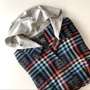 colcci | Plaid Hoodie Button Down Top 4